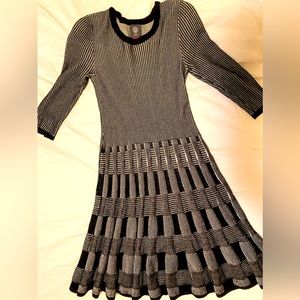Black and white sweater dress